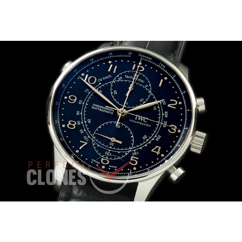IWPG00071 Portugese Rattrapante Milano Boutique Edition SS/LE Black A-7750