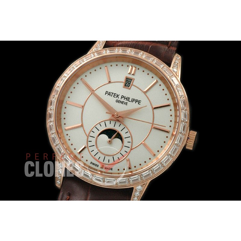 PP00696D Classic Moonphase Automatic RG/LE White Miyota 9100
