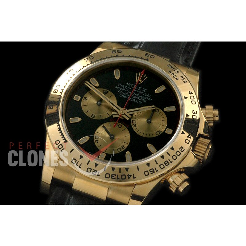 RLDF00106AL Daytona 116508 YG/LE Black Stk A-7750/4130