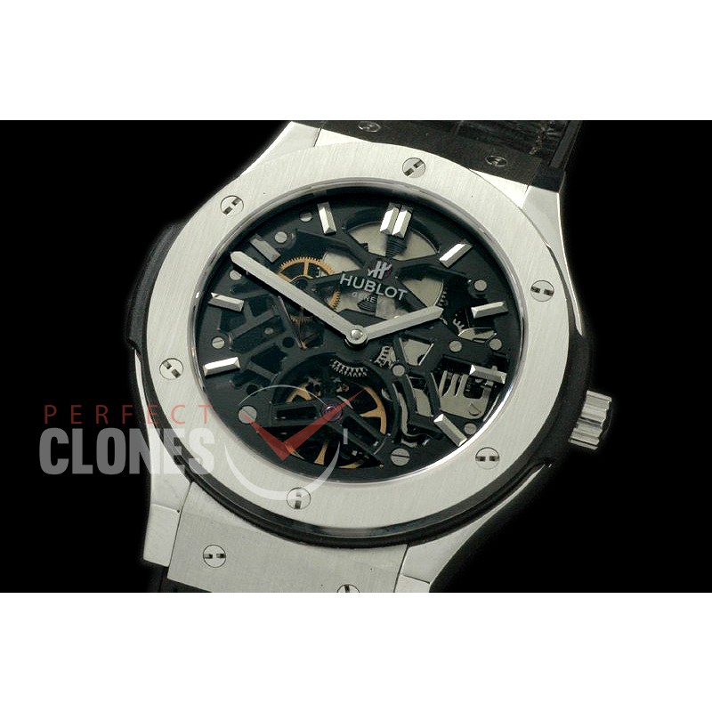 HBFS00076L Classic Fusion Skeletonized Tourbillon SS/LE Asian Custom Movt