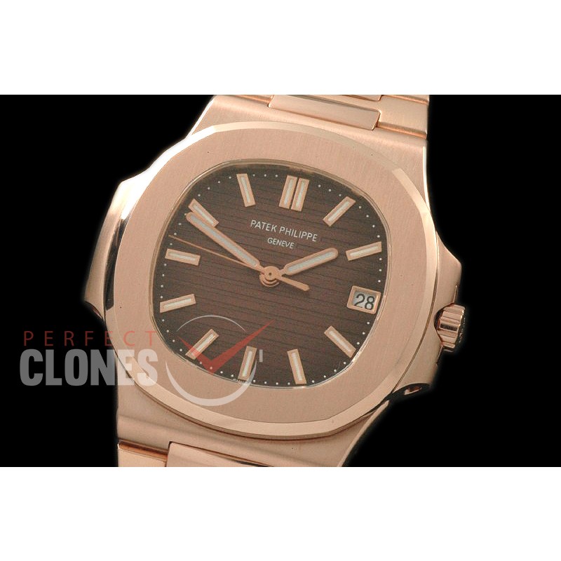 0 0 PPNT-18K-104S Nautilis Jumbo RG/RG Black M-9015 Mod to Calibre 324