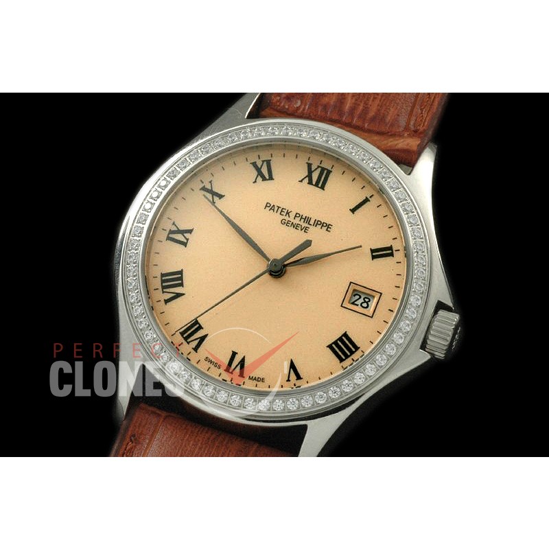 PP00903D 5117 Calastrava SS/LE Rose Gold Roman Miyota 9015/Mod to Calibre 324