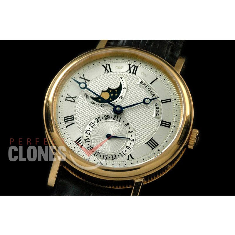 BR00027 Calender/Moonphase RG/LE Silver Miyota 9015 Mod to Calibre 5165R
