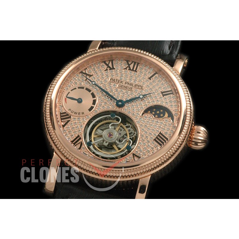 PP-CTM-092F Classic Tourbillon Moonphase/PR RG/LE Diam Roman Flying 