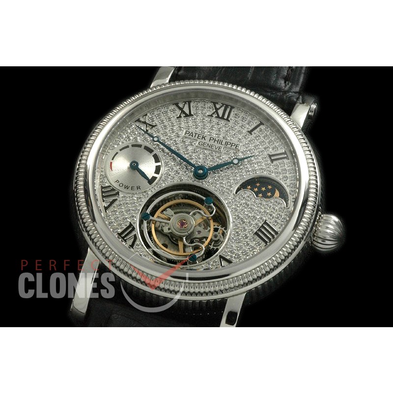 PP-CTM-091F Classic Tourbillon Moonphase/PR SS/LE Diam Roman Flying Tourbillon