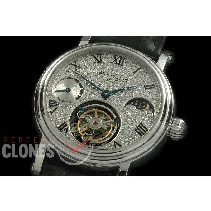 PP-CTM-091S Classic Tourbillon Moonphase/PR SS/LE Diam Roman Flying Tourbillon