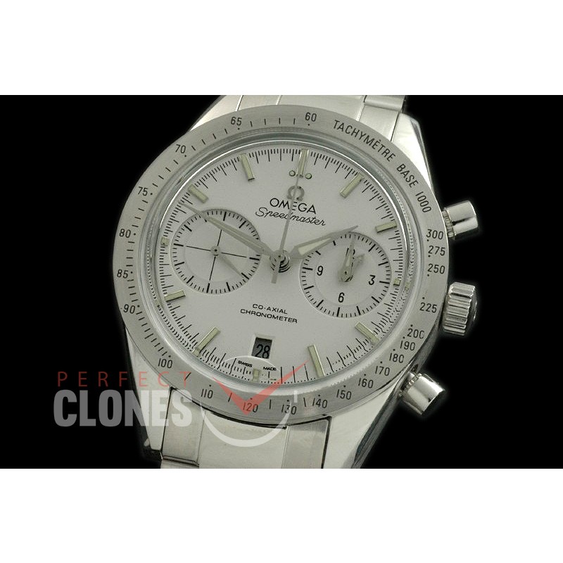 OMSP00701 Speedmaster SS/SS White/Steel A-7750 Mod to Calibre 9300 Functions