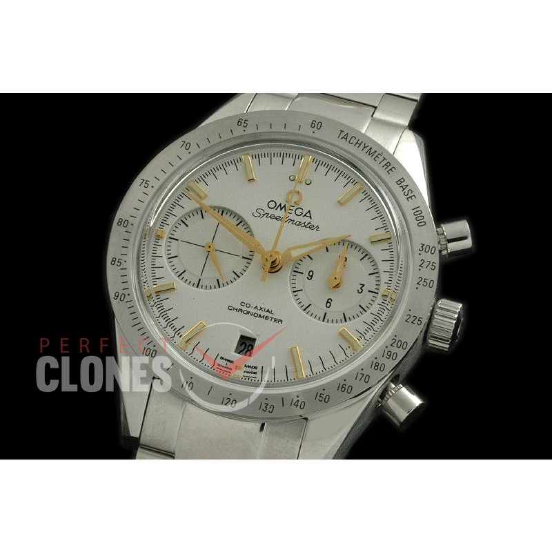 OMSP00702 Speedmaster SS/SS White/Gold A-7750 Mod to Calibre 9300 Functions