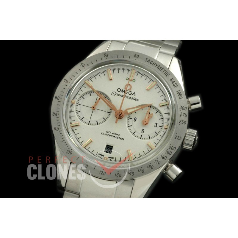 OMSP00703 Speedmaster SS/SS White/Rose Gold A-7750 Mod to Calibre 9300 Functions