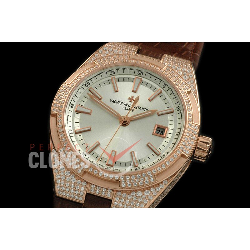 0 VCO-151L Overseas RG/LE/Diam White M-8215VC Calibre 5100