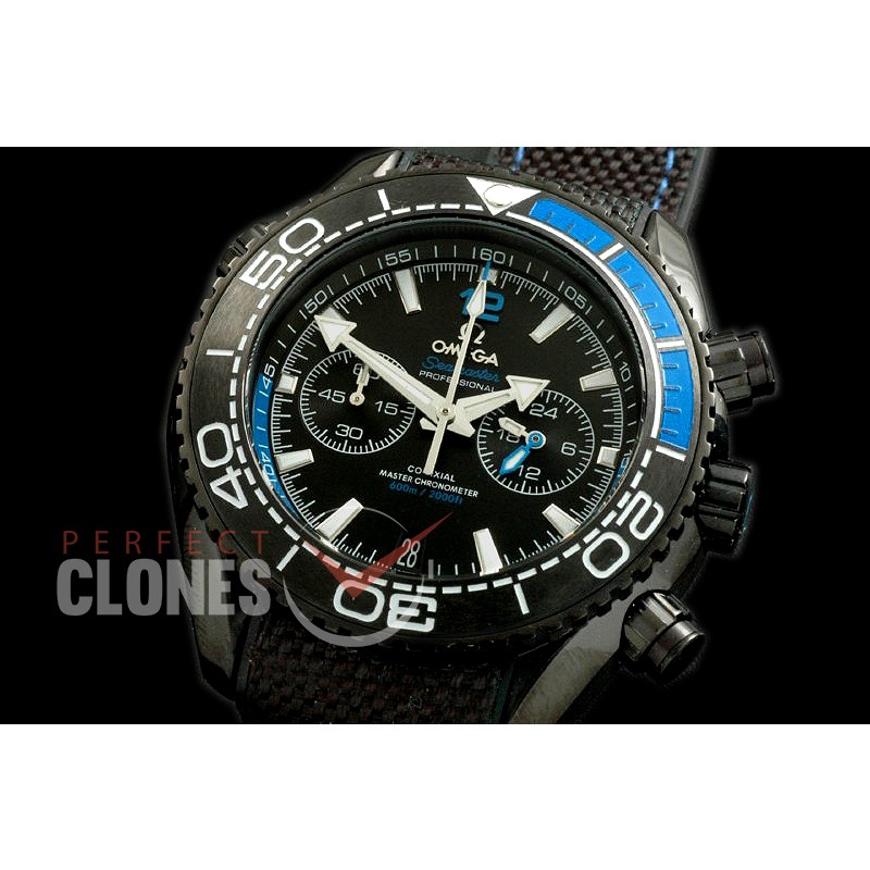 OMCPO45-496R P-Ocean Chrono PVD/RU Black/Blue Jap OS20 Quartz 