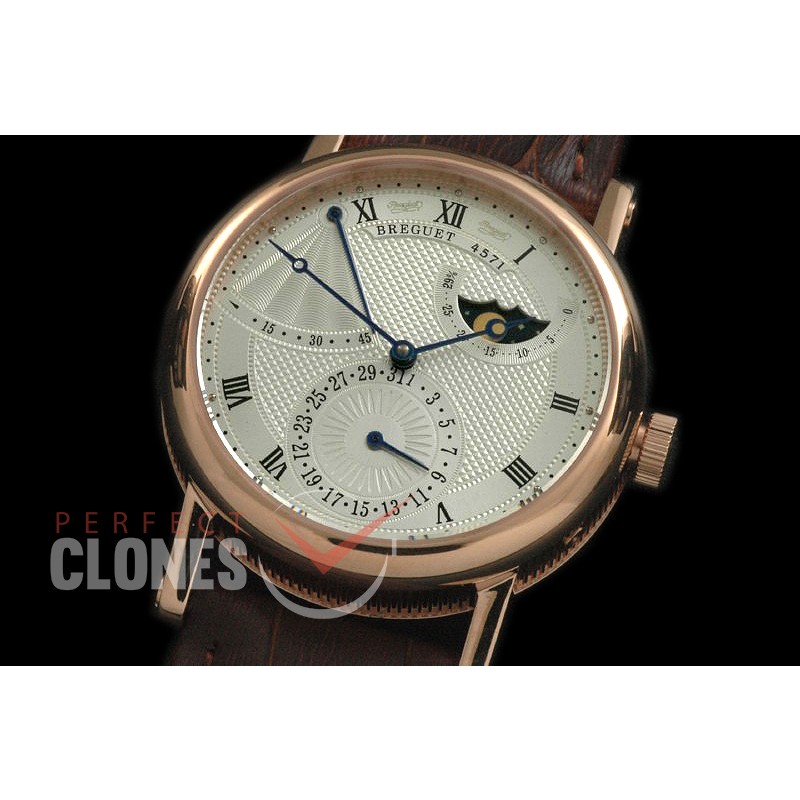 BR00014 Calender/Moonphase/Reserve RG/LE Silver Miyota 9015 Mod to Calibre 5165R