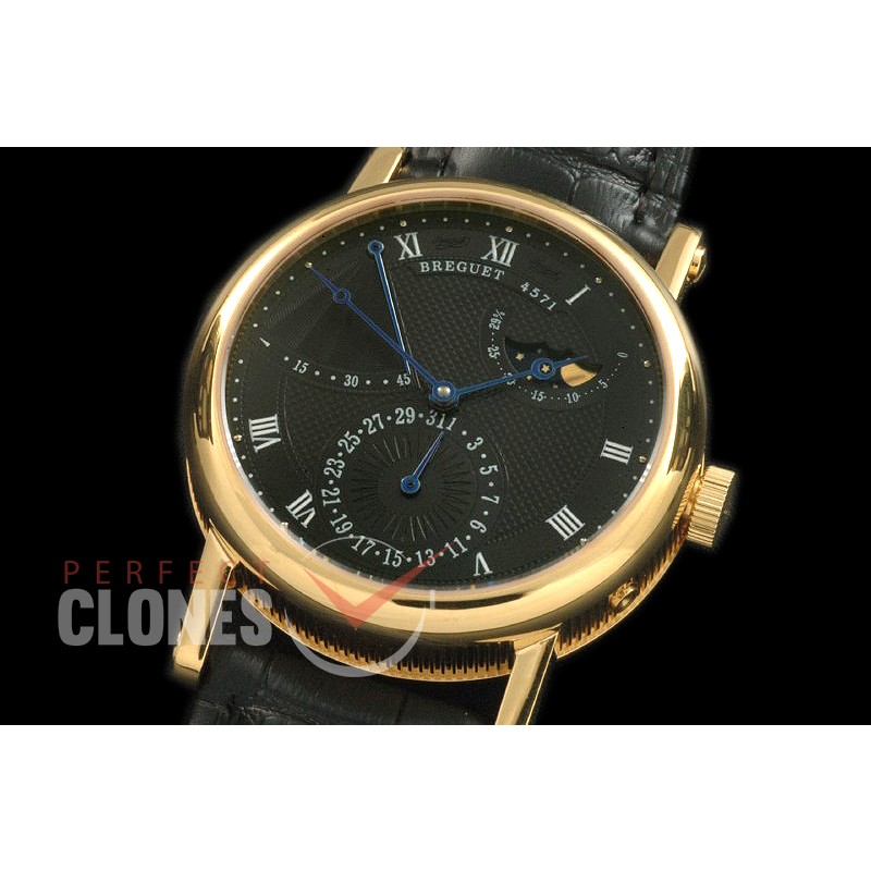 BR00018 Calender/Moonphase/Reserve YG/LE Black Miyota 9015 Mod to Calibre 5165R