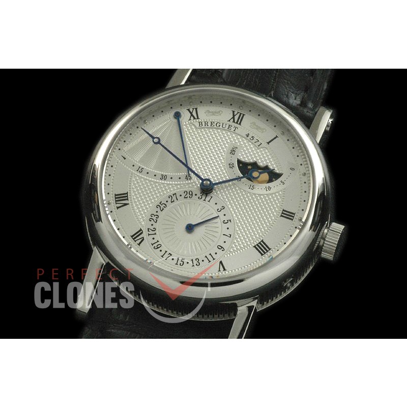 BR00011 Calender/Moonphase/Reserve SS/LE Silver Miyota 9015 Mod to Calibre 5165R