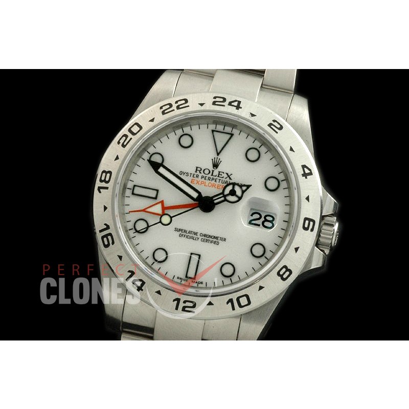 RLEX00010 216570 Explorer II SS/SS White A-2836 Mod to Calbre 3187