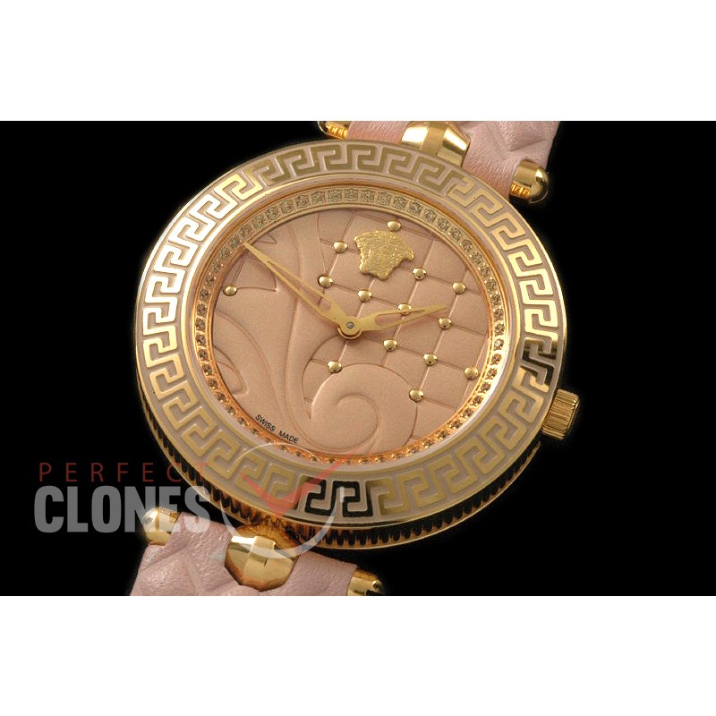 VE00010 Medusa Vanitas Ladies YG/RU Pink Swiss Qtz