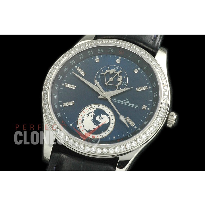 JLM24-108D Master 24 Hours SS/LE Blue/Diam Miyota 9015 