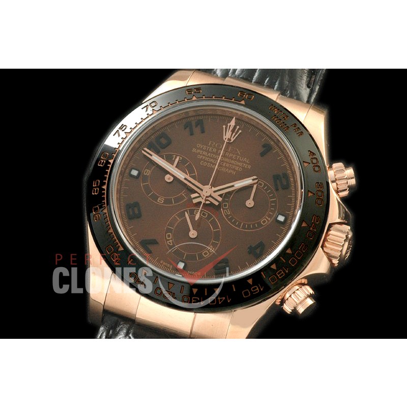 0 RLDFR00377 NF Daytona 116515 RG/CER/LE Brown Num A-7750