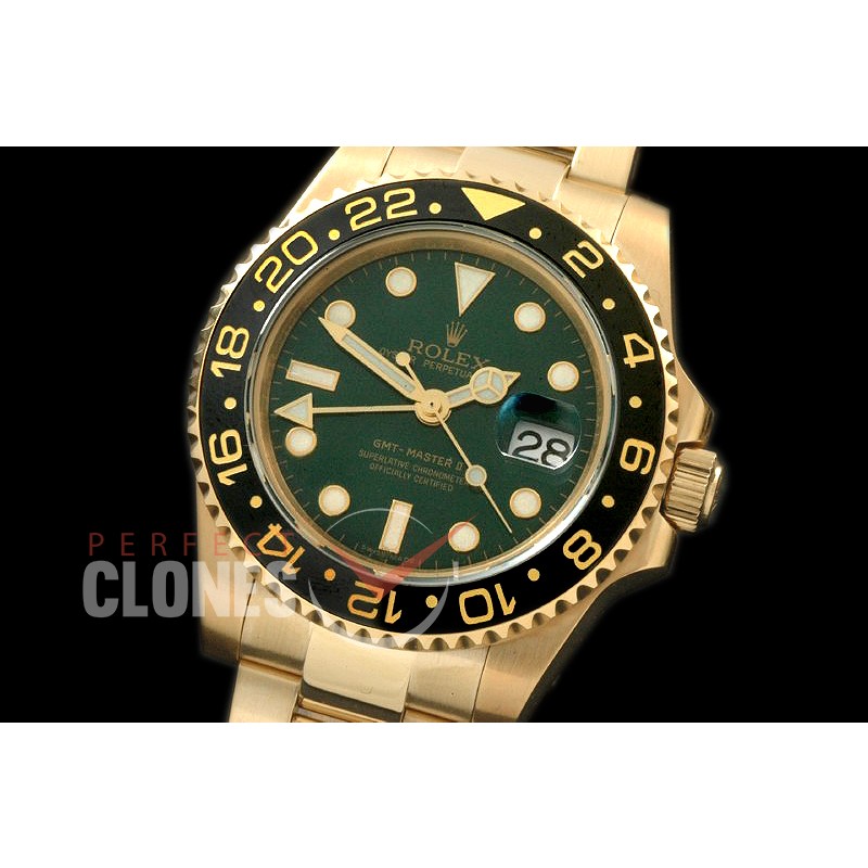 RLGF00009 116718LN GMT YG/YG Green A-2836 Mod to Cal 3186