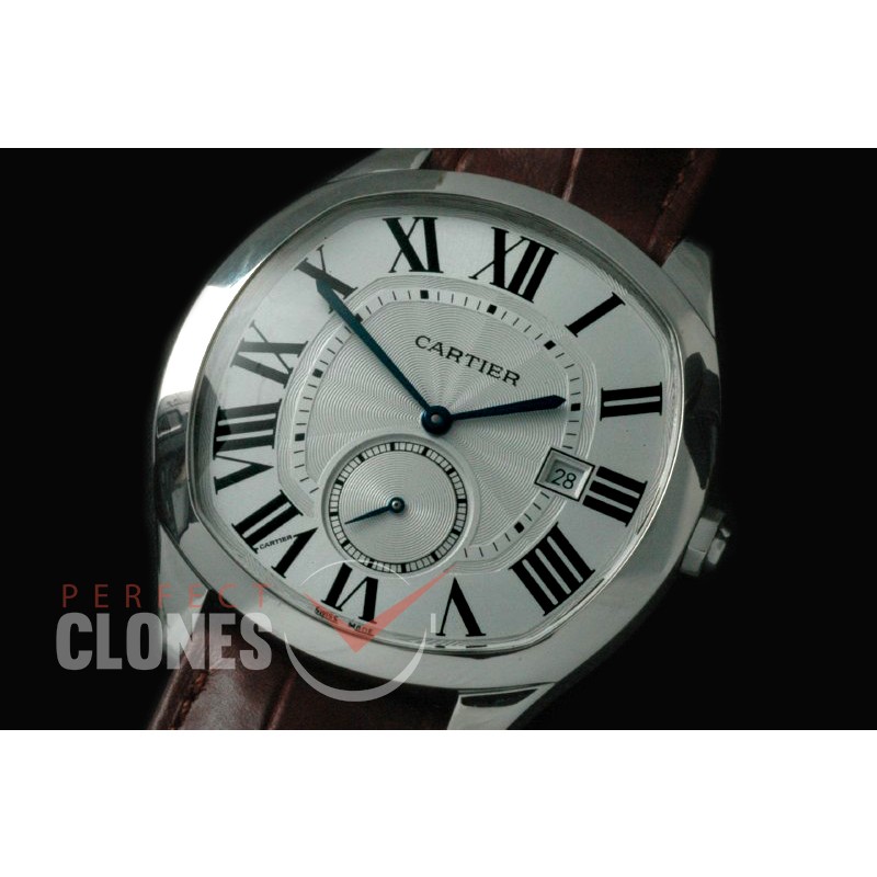 CARDR-1001 Drive de Cartier SS/LE White Miyota 8205