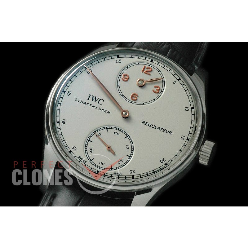 0 IWPR00102 Portugese Regulateur IW5444 SS/LE White/Rose Gold A-6498 Modified Calibre Bridges