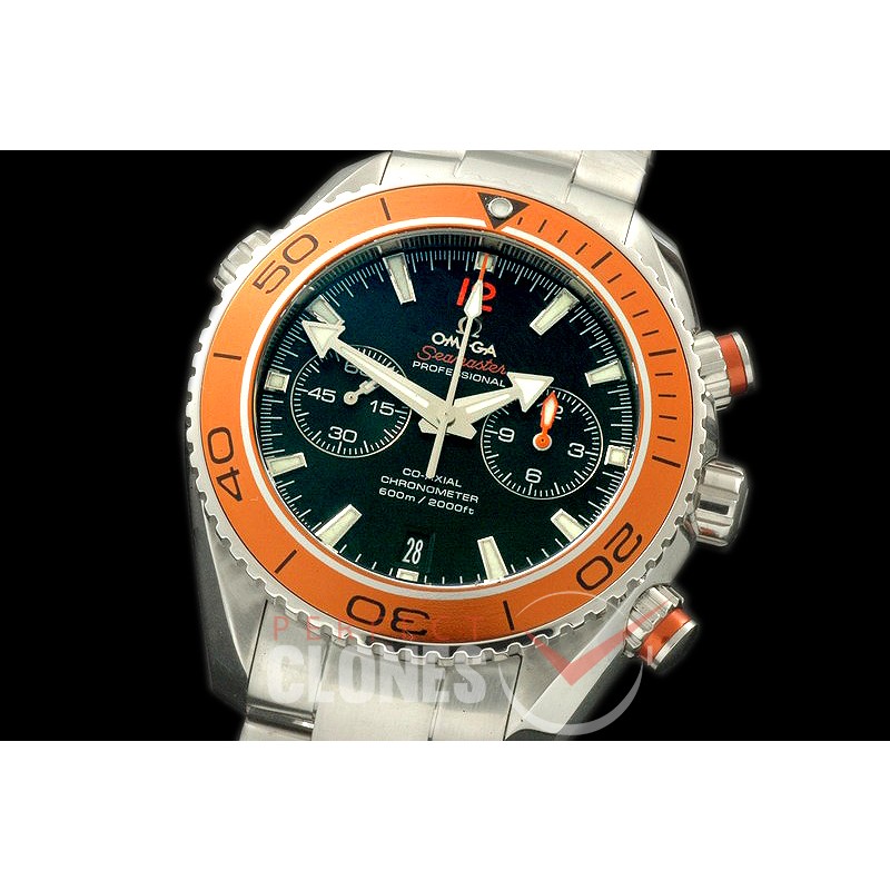 OMCPO45-302 Planet Ocean Chrono SS/SS Black A-7750