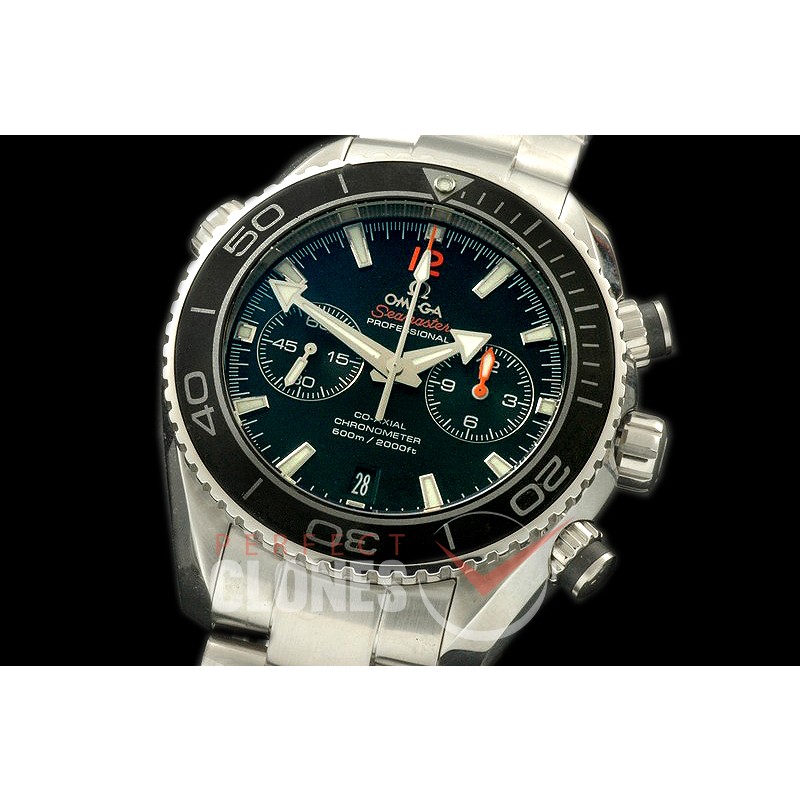 OMCPO45-303 Planet Ocean Chrono SS/SS Black A-7750