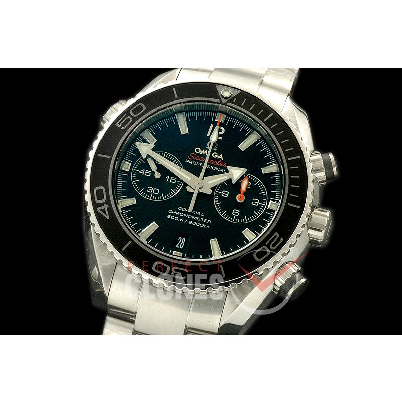 OMCPO45-301 Planet Ocean Chrono SS/SS Black A-7750