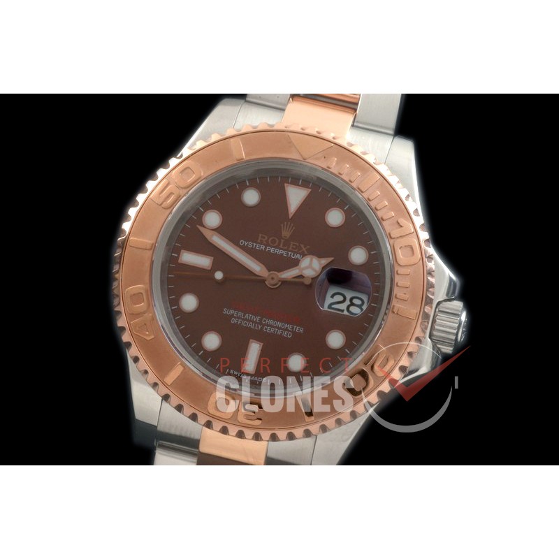RYMENTR00018 BP 116621 Yachtmaster Men SS/RG Brown SA 3135 - Special Offer 