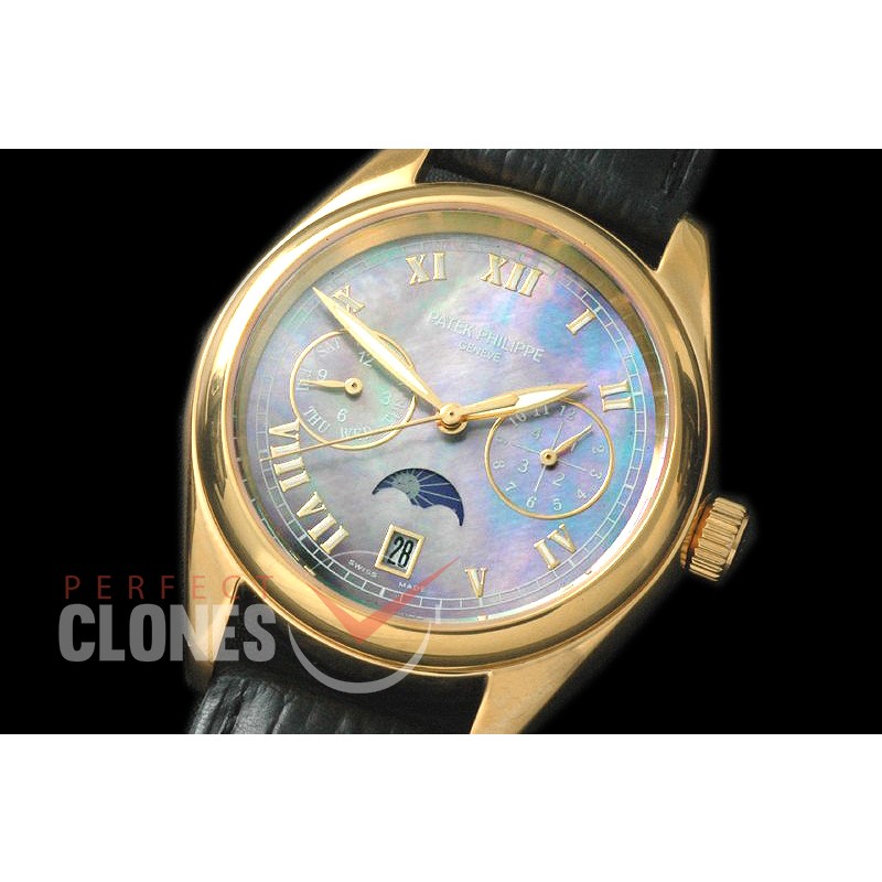 PPCA00119 Calender/Moonphase Complications YG/LE MOP Green Roman Miyota 9100