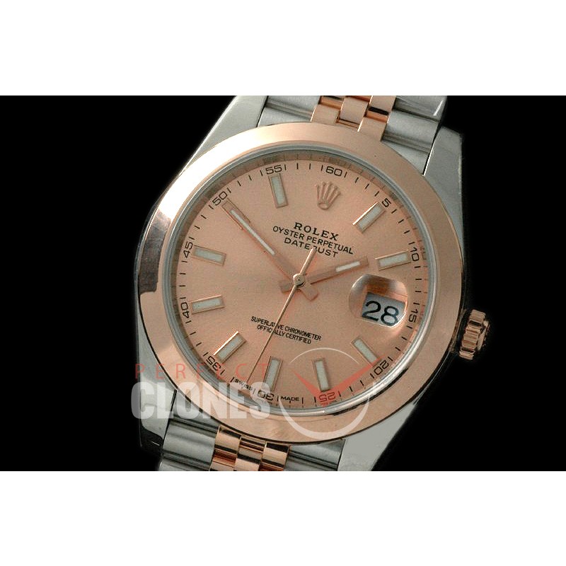 R41DJTR-163 NF 18K Wrapped 126301 Jubilee SS/RG Rose Gold Diam SS/YG SA 3235
