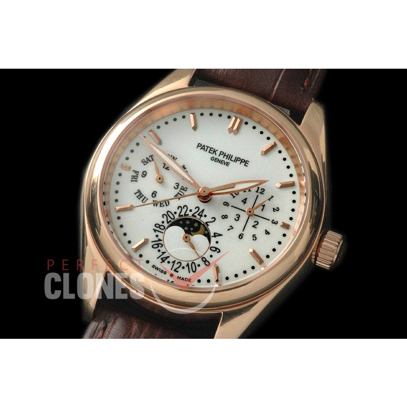 PPCA00111 Calender/Moonphase Complications RG/LE White Sticks Miyota 9100