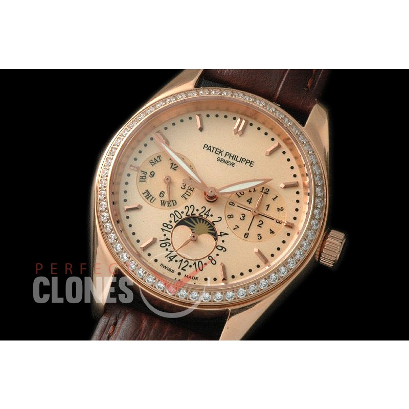 PPCA00113D Calender/Moonphase Complications RG/LE Rose Gold Sticks Miyota 9100