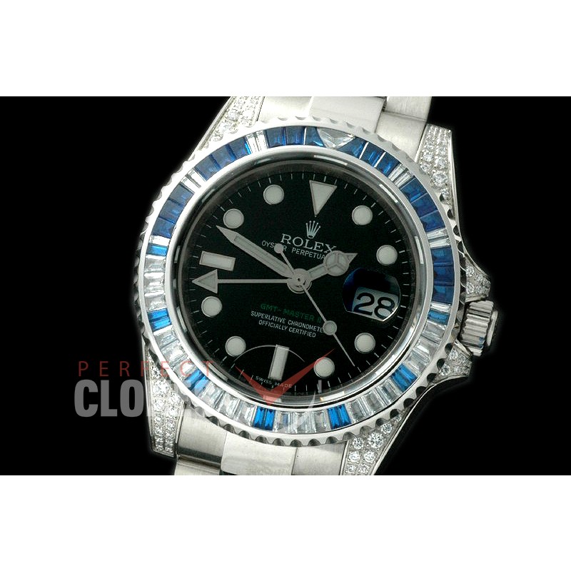 0 RLGS01005A 116719 GMT SS/Diam/SS Black A-2836 Mod to Cal 3186