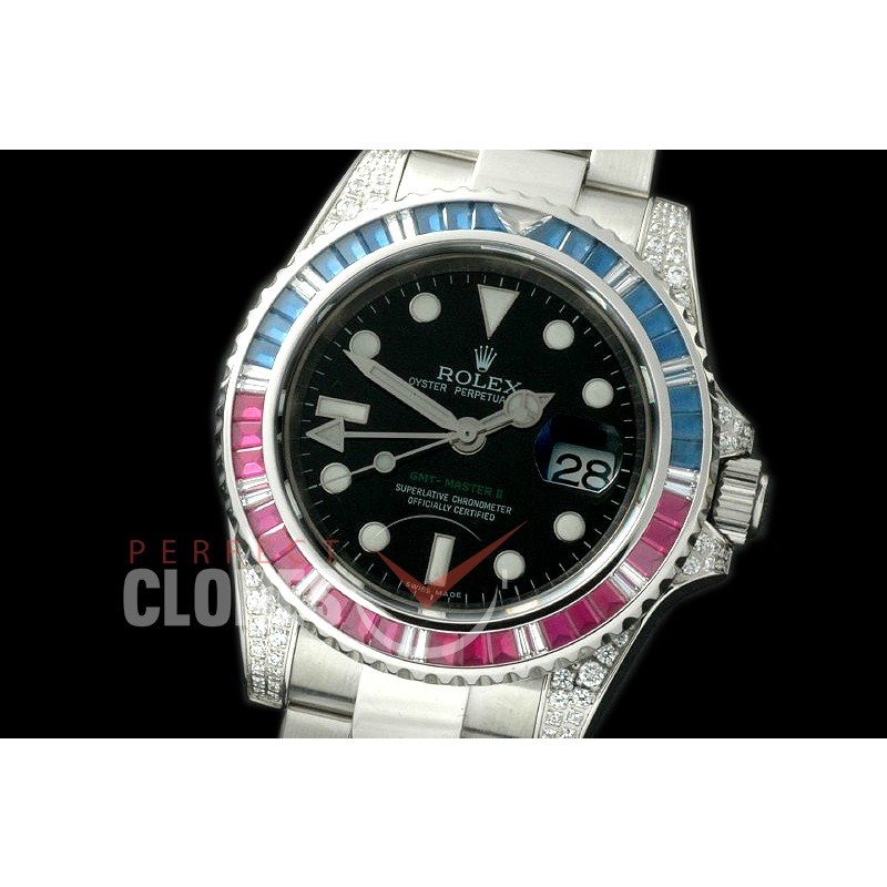 0 RLGS01006A 116719 GMT SS/Diam/SS Black A-2836 Mod to Cal 3186