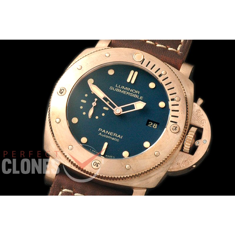 0 0 0 PN671T01 XF Pam 671 T Series Bronzo Luminor Submersible BR/LE Blue P9010