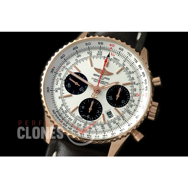 BLNB01-111 Navitimer B01 RG/LE White Asian 7750 28800