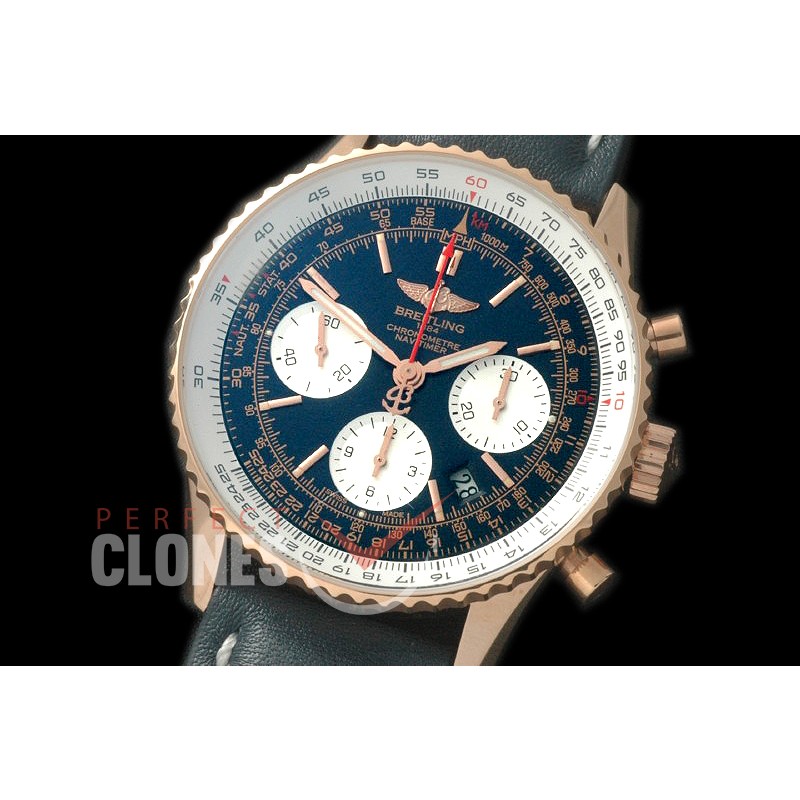 BLNB01-113 Navitimer B01 RG/LE Blue Asian 7750 28800