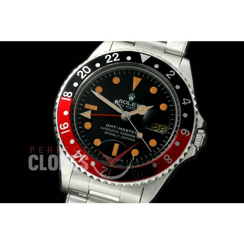 0 RLGV00082 Vintage GMT Master 1675 Black/Red Swiss Eta 2836/1570