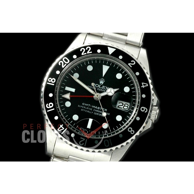 0 RLGV00083 Vintage GMT Master 1675 Black Swiss Eta 2836/1570