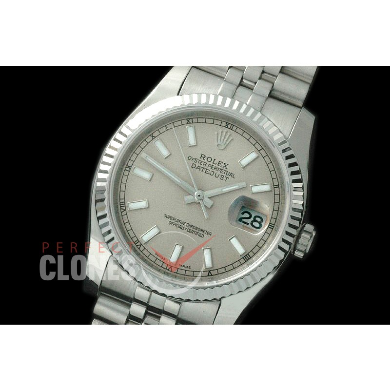 R36DJS-703 116234 SS/SS Fluted/Jubilee Light Grey Sticks SA 3135