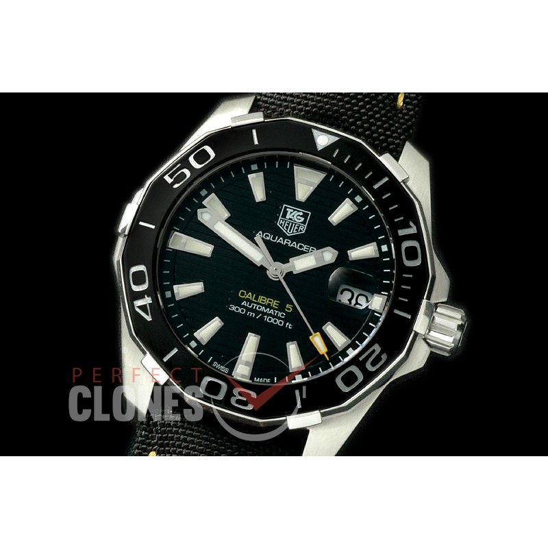 0 0 TGAQ-C5-011 Aquaracer Calibre 5 Automatic SS/NY Black Asian 2824