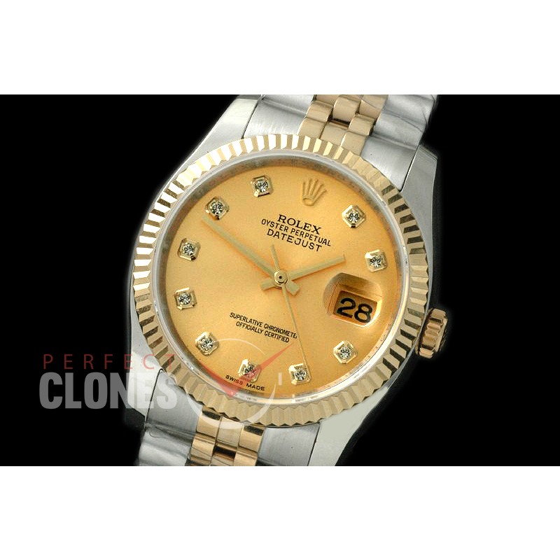 R36DJT-716 116233 SS/YG Fluted/Jubilee Gold Diamonds SA 3135