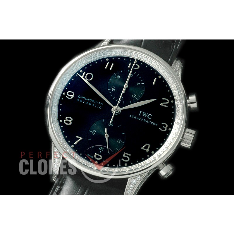 IWPG00055D ZF 3714 Portugese Chrono SS/LE Black A-7750