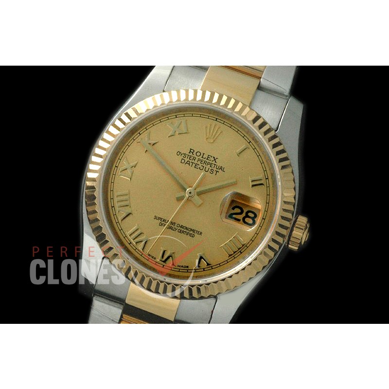 RL36DJ-18K-414 116233 Gold Roman TT SA 3135