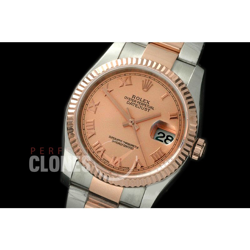 RL36DJR-18K-416 116231 Rose Gold Roman SS/RG TT Swiss 2836