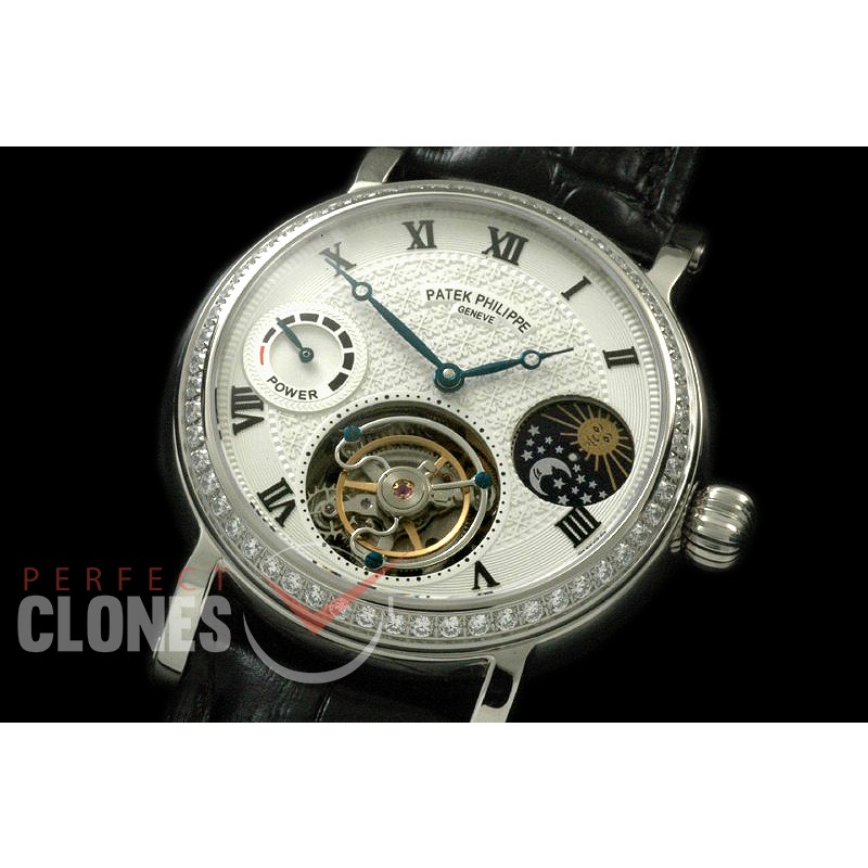 PP-CTM-101D Classic Tourbillon Moonphase/PR SS/LE White Fly Tourbillon 