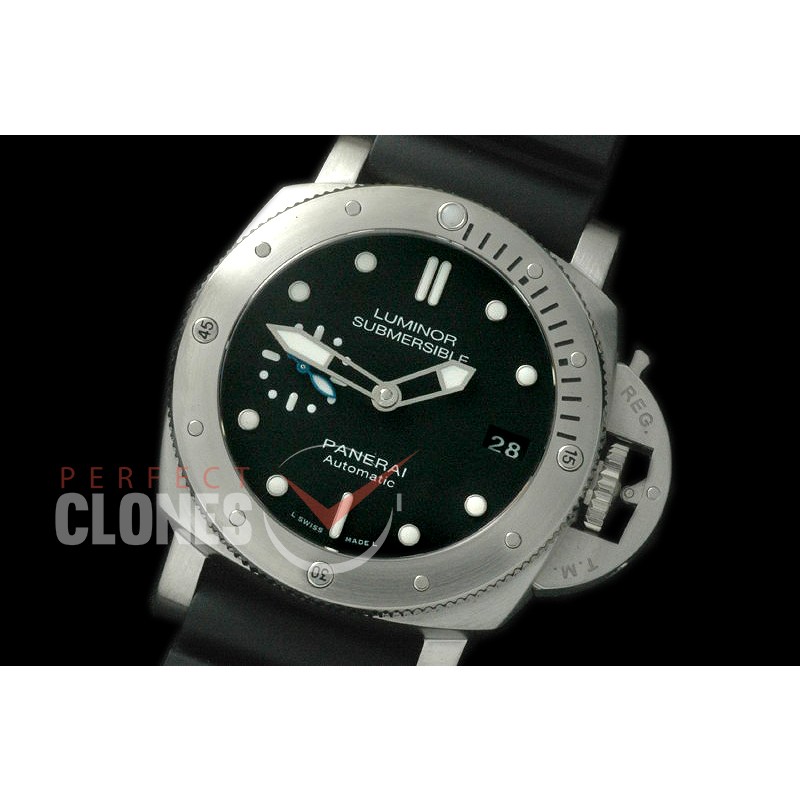PN68201 Pam 682 Luminor Submersible SS/RU Black P9010 