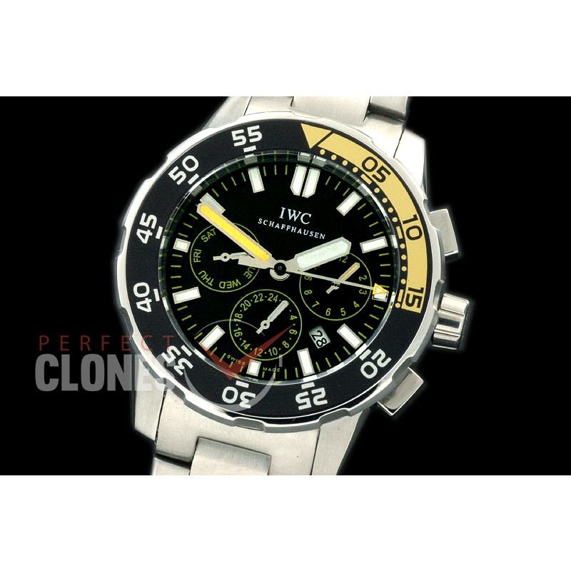 IWAQT20074 Aquatimer Calender SS/SS Black Miyota 9120