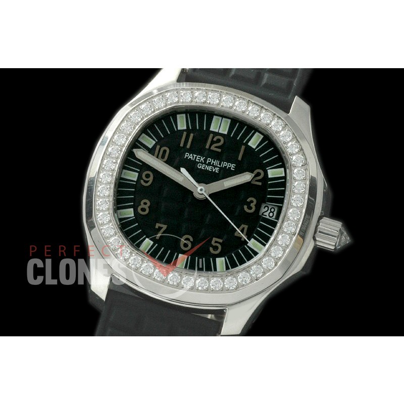 PPAQ01011R-D1 Aquanaut Mid SS/RU/Diam Black Num/Sticks A-2824 - Special Offer